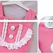 PGXT Girl One-Piece Falbala Swimwear Bathing Suit Bikini Swimsuit With Hat Pink