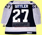Autographed Darryl Sittler Toronto Maple Leafs Jersey (Blue)