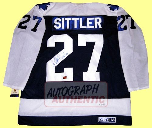 Autographed Darryl Sittler Toronto Maple Leafs Jersey (Blue)