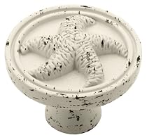 Liberty Hardware PBF657C-254-C 35-mm Seaside Cottage Starfish Knob, Vintage Antique White