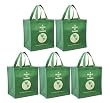 Reusable Grocery Tote Bags 5 Pack "A World of Thanks" Print