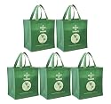 Reusable Grocery Tote Bags 5 Pack "A World of Thanks" Print