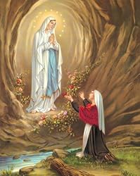 Our Lady of Lourdes Poster, 13" x 17" - MADE IN ITALY