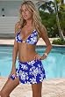 Women's Swimsuit Separate by Blue Sky Swimwear Pineapple Retro; Wrap Skirt Cover-up: Bathing Suit Bottom Only