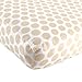 Luvable Friends Fitted Flannel Crib Sheet, Tan Fuzzy Dots