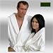  : Hunter Green Terry Bathrobe, 100% Cotton Terry 48? length with Stylish Shawl Collar