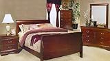 Cal King Size Sleigh Bedroom 6 Piece Set