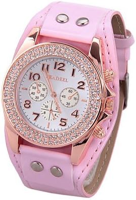 NEW Best Quality Readeel Crystal Lady Watch Women PU Leather wristwatches