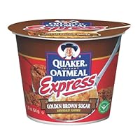 Quaker Instant Oatmeal Express Golden Brown Sugar, 1.9-Ounce Cups (Pack of 12)