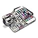iPhone 6S Case, iPhone 6 Case, Terrapin [Floral Interior] Premium PU Leather Wallet Case with Card Slots, Cash Compartment and Detachable Wrist Strap (Black with Lily Floral Textile Interior)