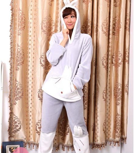 Winter coral fleece thick soft nightwear women long sleeve cartoon lambling with hood lounge cute pajamas Style eight Size XL