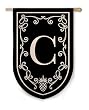 Pineapple Monogram Garden Flag - C Pineapple Monogram Garden Flag - C