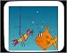 Decorated Mouse Pad with hook, worm, fish, bird, bait
