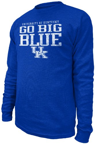 NCAA Mens Kentucky Wildcats First And Ten Long Sleeved Thermal (New Royal,XX-Large)