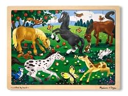 MELISSA & DOUG FROLICKING HORSES JIGSAW PUZZLE 48 PC