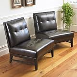 Madison Avenue Brown Bonded Leather Chair 2-pk by Mission Hills®