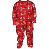 NFL Gerber Kansas City Chiefs Infant Red Touchdown Fleece Blanket Footed Sleeper (12 Months)