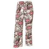 Pink Dance Graffiti Fun Print Novelty tie cord flannel cotton pants for lounging, sleep, sports. Unisex relaxed fit, available in 3 Youth sizes