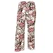 Pink Dance Graffiti Fun Print Novelty tie cord flannel cotton pants for lounging, sleep, sports. Unisex relaxed fit, available in 3 Youth sizes