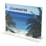 (Price/EA)Stand Up Sign Holder, Bottom Load, Portrait,8-1/2x11,Clear