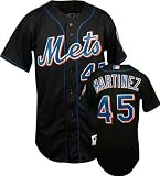 Pedro Martinez New York Mets Alternate Black Authentic MLB Jersey
