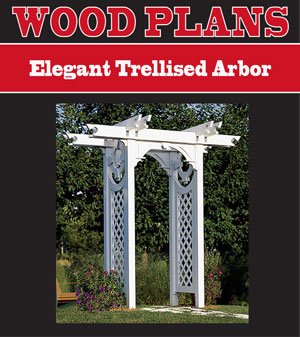 TRELLISED ARBOR WOODWORKING PAPER PLAN PW10010