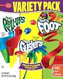 Betty Crocker Variety Pack, Gushers, Fruit Roll-Ups, Fruit By The Foot  (Flavors May Vary), 16-Count Pouches (Pack of 3)