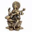 Brass Metal Statue of Goddess Saraswati