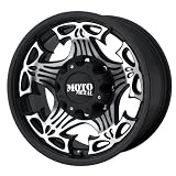 Moto Metal Skull (Series MO909) Gloss Black Machined Face - 17 X 9 Inch Wheel