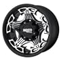 Moto Metal Skull MO909 Gloss Black Wheel with Machined Face (17x9"/6x5.5")