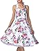 Yacun Women's Cocktail Vintage Dress Floral Party Rockabilly Swing Dresses