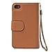 Navor Folio Wallet Case for iPhone 4 4S Pockets for Cards & Money, Clear Window Slot for License ID (Brown)