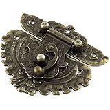 81mmx74.5mm Vintage Style Box Suitcase Lock Hook Latch Bronze Tone