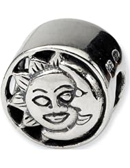 Reflection Beads Silver Sun and Moon Nature Bead