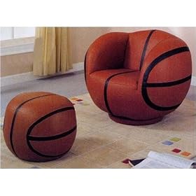 Children's Basketball Chair and Ottoman