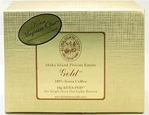 Aloha Island Gold Private Reserve 100% Pure Kona Coffee Pods, Absolutely the Finest Coffee Pods, From Our Kona Magnum Opus Line, 24 Pods