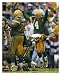 Brett Favre Green Bay Packers - Jumping Up - Autographed 8x10 Photograph