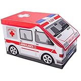 Ambulance Collapsible Toy Storage Box and Closet Organizer for Kids