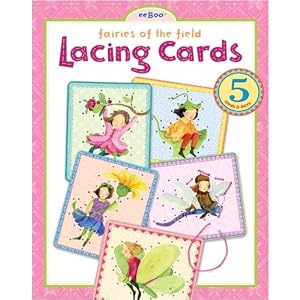 eeBoo Fairies Of The Field Lacing Cards