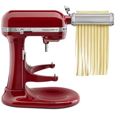 KitchenAid KPRA 3 Piece Pasta Making Set: Pasta Roller, Fettuccine Cutter, and Linguine Fine Cutter