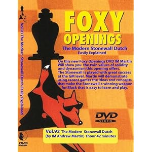 Foxy Chess Openings, Vol. 93: The Modern Stonewall Dutch Chess DVD by 