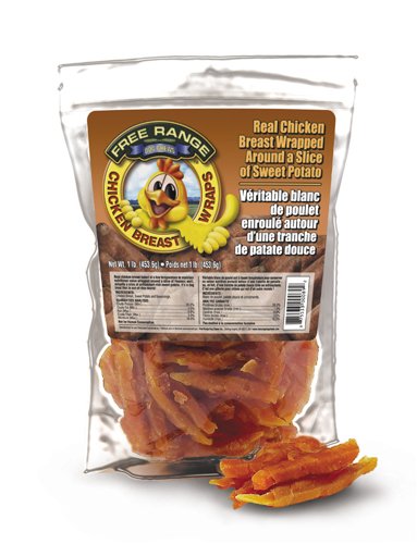 Childrens Toyshop  Pet Supplies : Free Range Dog Chews Chicken Breast Wraps- Beef Liver (14.5-oz - Resealable Bag)
