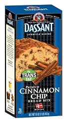 Dassant Cinnamon Chip Bread Mix, 16-Ounce Boxes (Pack of 6)