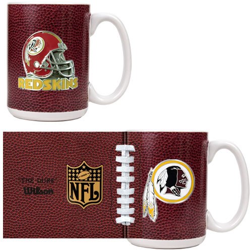 Washington Redskins NFL 2pc GameBall Coffee Mug Set - Primary Logo & Helmet Logo