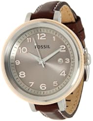 Fossil Bridgette Leather Watch Brown with Grey