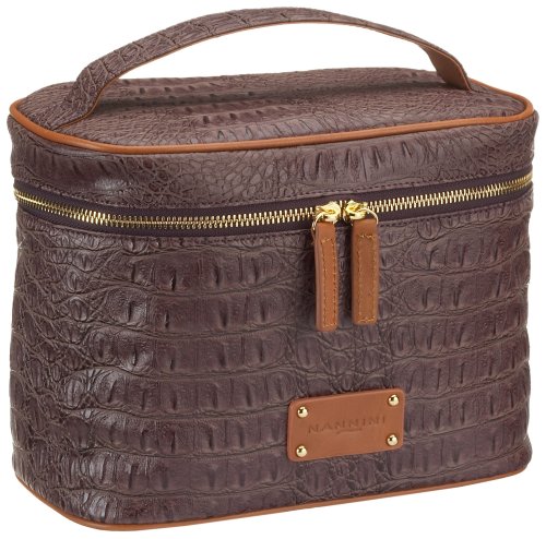 Nannini Croco Glam 65018 62, Damen Kulturtasche, 26x21x12 cm