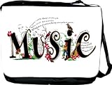 Magical Musical Words Design Messenger Bag - Book Bag - Reporter Bag - Unisex - Ideal Gift for all occassions!