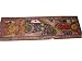 Vintage Beaded Olive Red Sari Table Runner Moti Tapestry India Wall Hanging Art 70x20