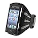 Insten Sport Workout Armband Compatible with Apple iPhone 4/4S - Retail Packaging - Black