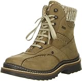 KLONDIKE Damen Winterstiefel Snowboots Leder, Größe:38;Farbe:Beige
